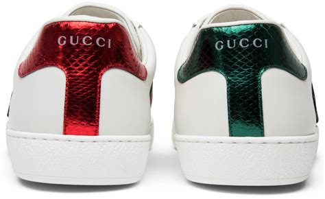 gucci ace embroidered 'snake'|gucci snakeskin shoes.